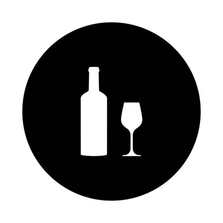 Wine glass and circleのイラスト素材