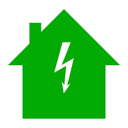 Lightning and homeのイラスト素材