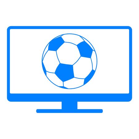Soccer ball and screenのイラスト素材