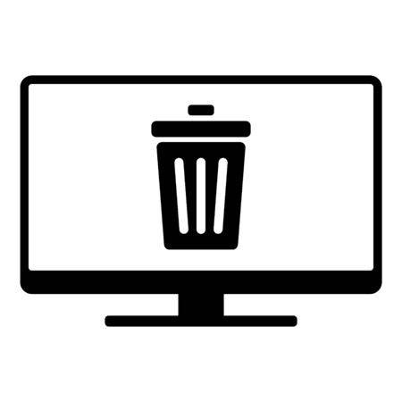 Waste bin and screenのイラスト素材