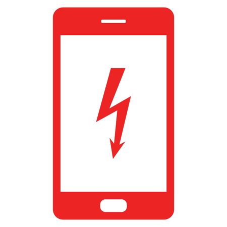 Lightning and smartphoneのイラスト素材