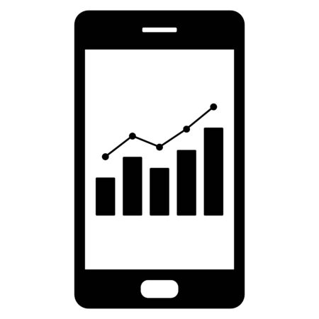 Chart and smartphoneのイラスト素材