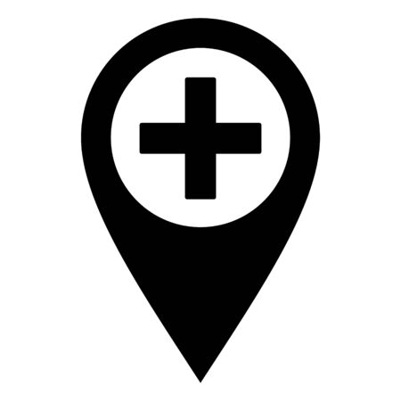 Plus and location pinのイラスト素材
