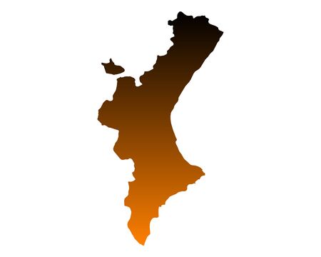 Map of Valenciaのイラスト素材