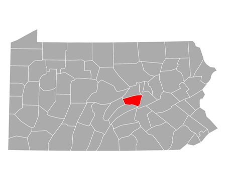 Map of Snyder in Pennsylvaniaのイラスト素材