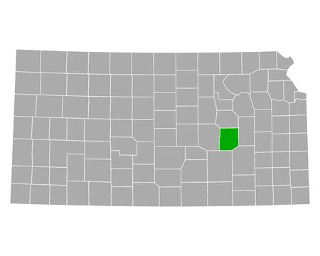 Map of Chase in Kansasのイラスト素材