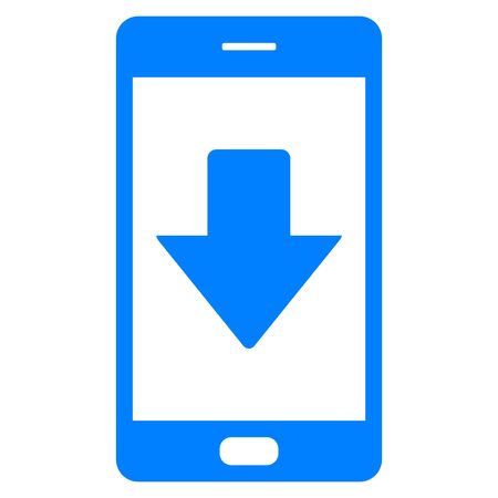 Down arrow and smartphoneのイラスト素材