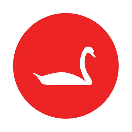 Swan and circleのイラスト素材