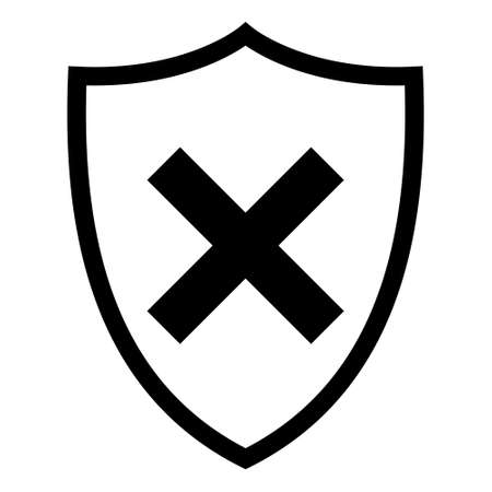 Crossing and shieldのイラスト素材
