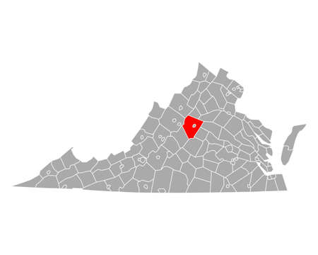 Map of Albermarle in Virginiaのイラスト素材