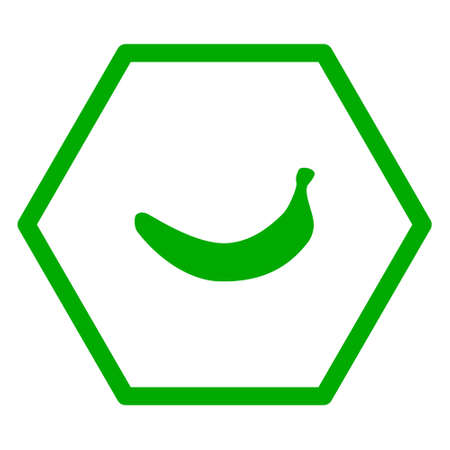 Banana and hexagonのイラスト素材