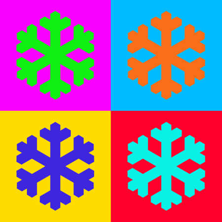 Snow flake and pop artのイラスト素材