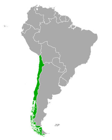 Map of Chile in South Americaのイラスト素材
