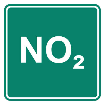 Nitrogen dioxide and road signのイラスト素材