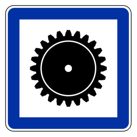 Gear and road signのイラスト素材