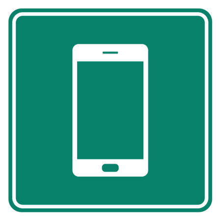 Smartphone and road signのイラスト素材