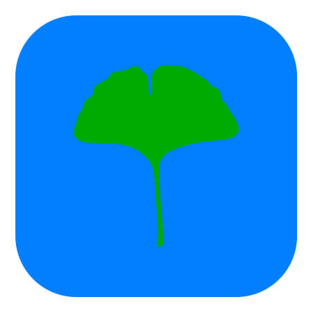 Ginkgo leaf and app iconのイラスト素材