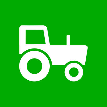 Tractor and green backgroundのイラスト素材