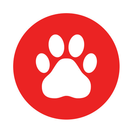 Paw and circleのイラスト素材