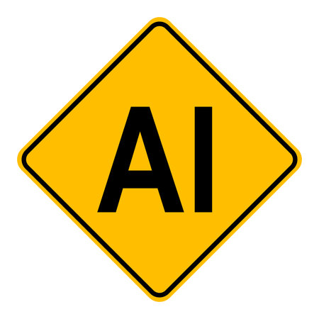 Artificial intelligence and road signのイラスト素材