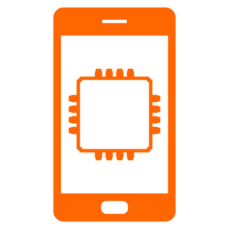 Chip and smartphoneのイラスト素材