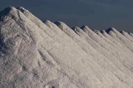 salt with blue skyの写真素材