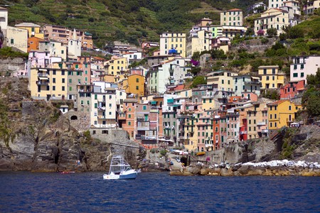 Colorful italian houses on the cinque terreの写真素材