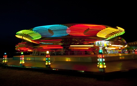 ferris wheel in the nightのeditorial素材