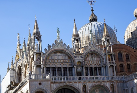 church on the san marco square vencieの写真素材