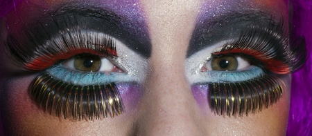 Eye makeup with a beautiful eyebrow の写真素材