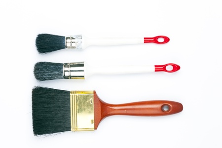 used paint brushes