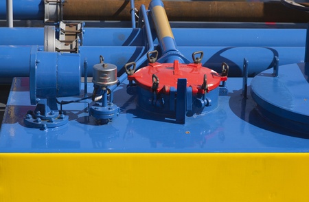 pipes on the deck of a ship