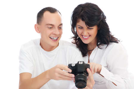 Couple looks pictures on dslrの写真素材