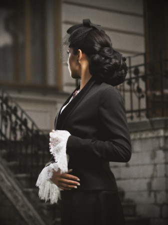 Young woman in ancient costume (ancient version)の写真素材