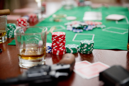 Playing chips on game table (normal version)