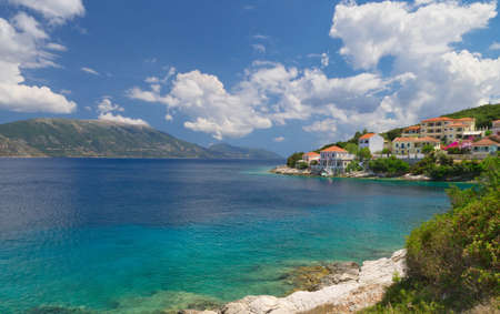 Mirtos beach on Kefalonia island Greeceの写真素材