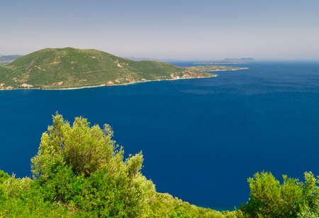 Vassiliki village on Lefkada island, Greeceの写真素材