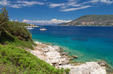 Vassiliki village on Lefkada island, Greeceの写真素材