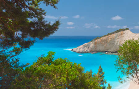 Vassiliki village on Lefkada island, Greeceの写真素材