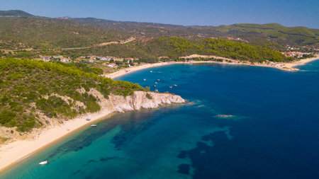 Greek sea coast at the summerの写真素材