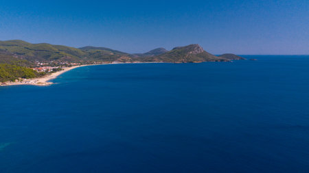 Greek sea coast at summerの写真素材