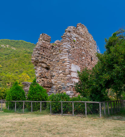 Stagira archeological park at summerの写真素材