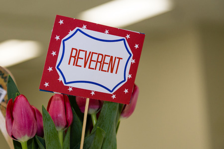 Scout reverent space textの写真素材