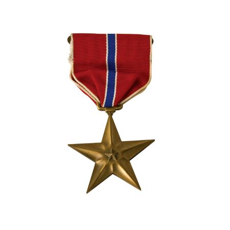 A Bronze star awarded for valor in actionの写真素材