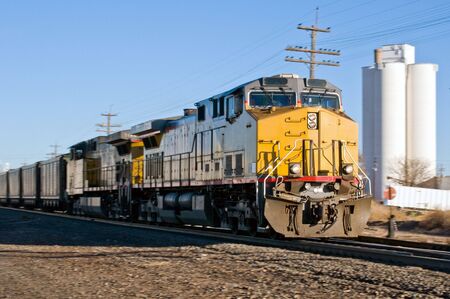 Freight train hauling coal to points south