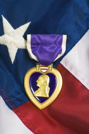 Purple heart awarded for wounds in combatの写真素材