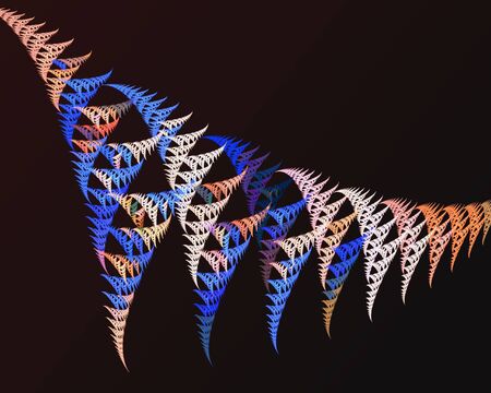 multicolored leaves in a rendered fractalの写真素材