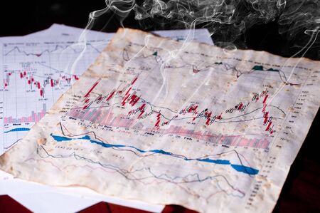 Effects of an overheating stock marketの写真素材