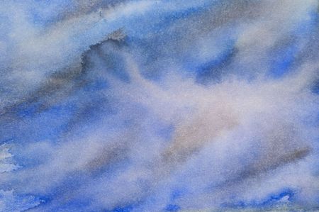 Dark blues used for a watercolor wash to be used as a backgroundの写真素材