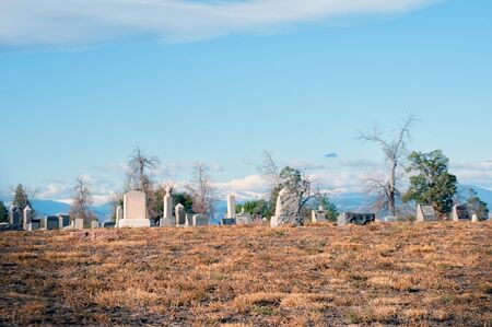 Graveyard of early pioneers in the Denver, Colorado area.の写真素材